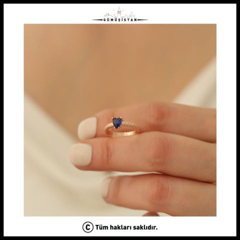 925 Ayar Gümüş Özel El Yapımı Birthstone Yüzük