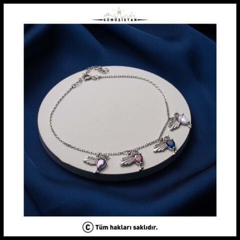 Kişiye Özel Doğum Taşlı Kuş Figürlü Bileklik – Bujiteri