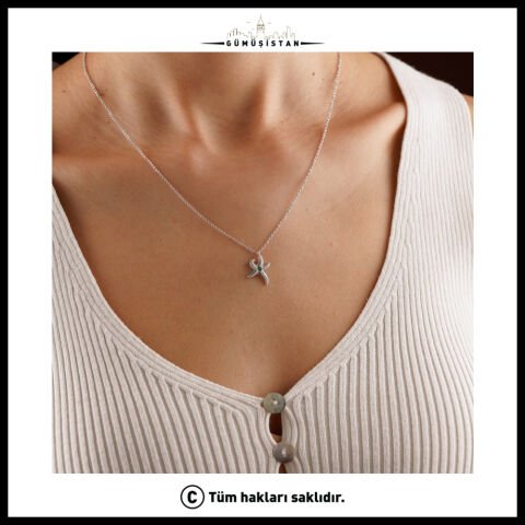 Kişiye Özel Doğum Taşlı Deniz Yıldızı Kolye - Bujiteri