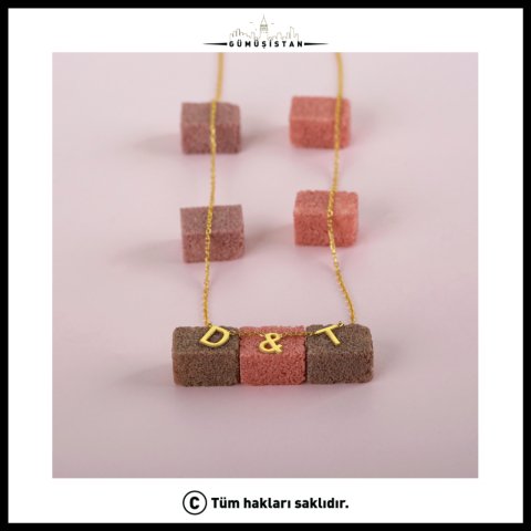 Kişiye Özel İki Harf & İşaretli Kolye – 925 Ayar Gümüş ve Pirinç Seçenekli