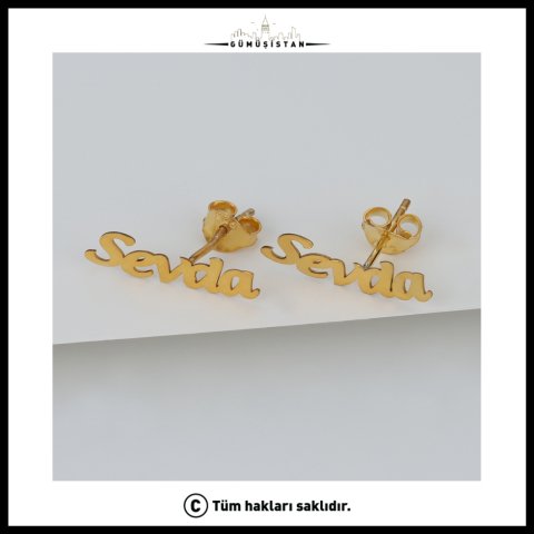 Kişiye Özel İsimli Küpe – İsim Küpesi