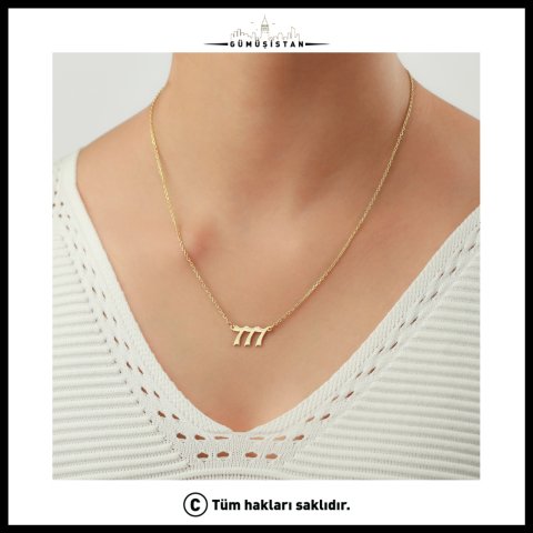 Kişiye Özel Melek Sayıları Kolyesi – 111, 222, 333, 444, 555, 666, 777, 888, 999