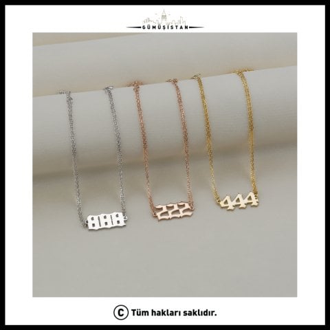 Kişiye Özel Melek Sayıları Bilekliği – 111 222 333 444 555 Angel Number Bileklik