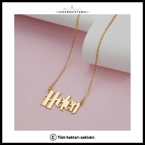 Kişiye Özel Harry Potter Stil İsim Kolyesi – Özel Fontlu İsim Kolye