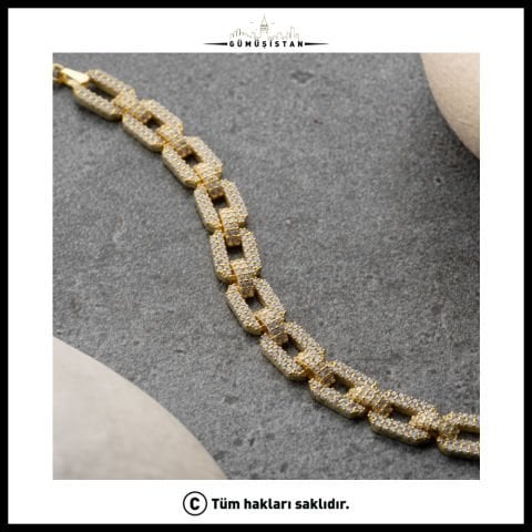 925 Ayar Gümüş Zirkon Taşlı Bileklik