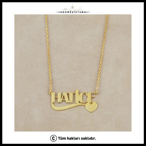 Kişiye Özel İsimli Kalp Kolye – İsim Yazılı Aşk Kolye