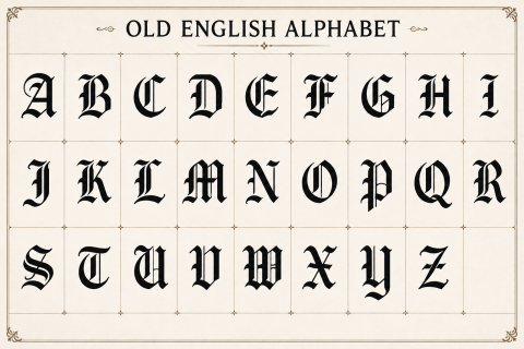Kişiye Özel Gotik Harf Kolye – Old English Baş Harf Tasarımlı Kolye