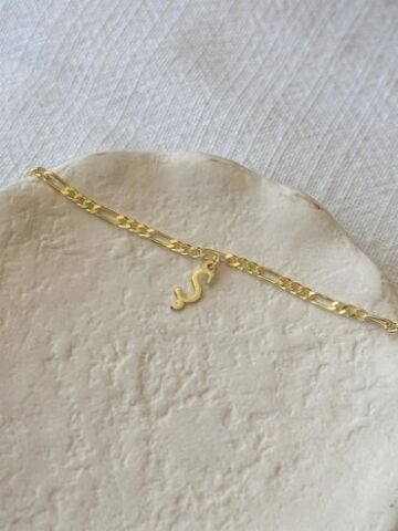 Kişiye Özel Minik Harfli Bileklik - TEK - 925 Ayar Gümüş