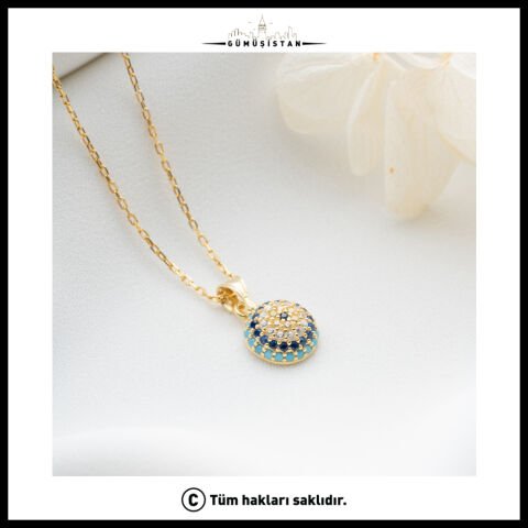 925 Ayar Gümüş Göz Nazarlı Kolye