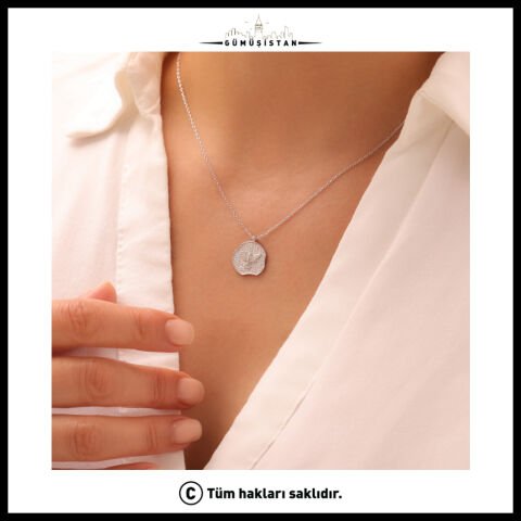 925 Ayar Gümüş Anka’nın İzleri İsimli Anka Plaka Kolye