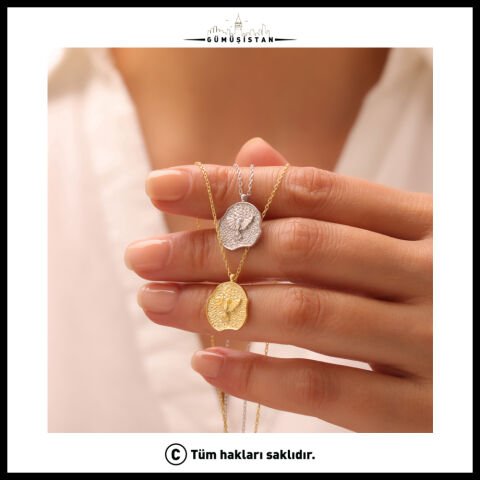 925 Ayar Gümüş Anka’nın İzleri İsimli Anka Plaka Kolye