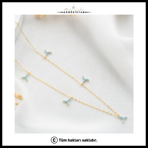 925 Ayar Gümüş Üç Yapraklı Kolye