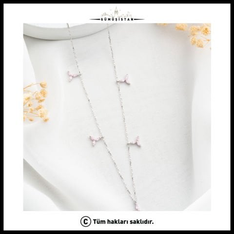 925 Ayar Gümüş Üç Yapraklı Kolye