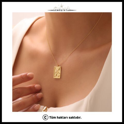 925 Ayar Gümüş Kalp El Ele Kolye