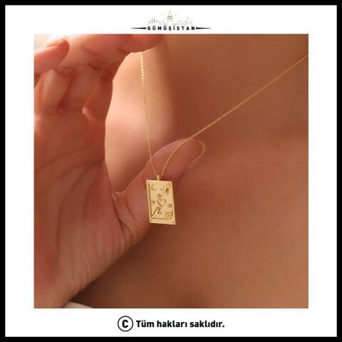 925 Ayar Gümüş Kalp El Ele Kolye