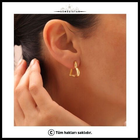 925 Ayar Gümüş Kalpli Küpe