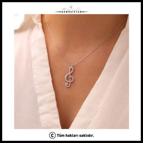925 Ayar Gümüş Müzisyen Kolye