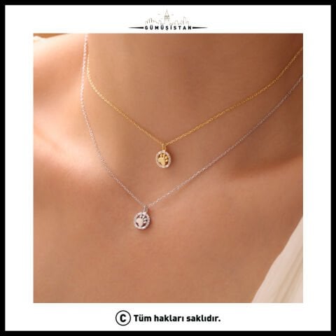 925 Ayar Gümüş Patili Kolye