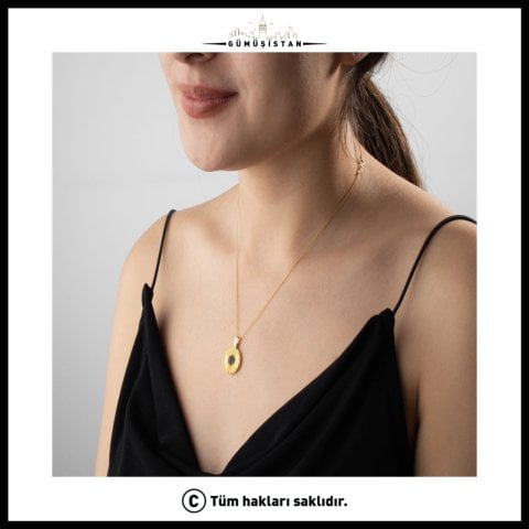 Ayçiçeği Açılır Kapaklı Mesaj Kolyesi – You Are My Sunshine Özel Tasarım 925 Ayar Gümüş Kolye