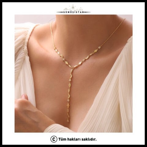 925 Ayar Gümüş Şans Figürlü Y Kolye