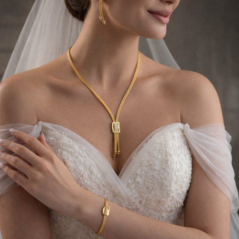 925 Ayar Gümüş Altın Kaplama Baget Taşlı Örgü Dorika Set