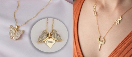 Yeni yıl için hediye kolyeler