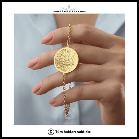 925 Ayar Gümüş Kişiye Özel Resimli Bileklik