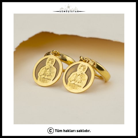 925 Ayar Gümüş Kişiye Özel Resimli Sallantılı Küpe