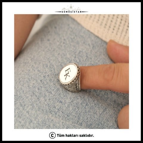 925 Ayar Gümüş Kazıma Erkek Yüzüğü