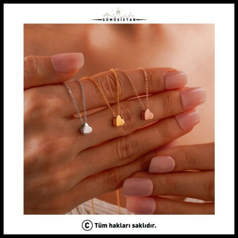 Minimalist Kalp Kolye - Bujiteri