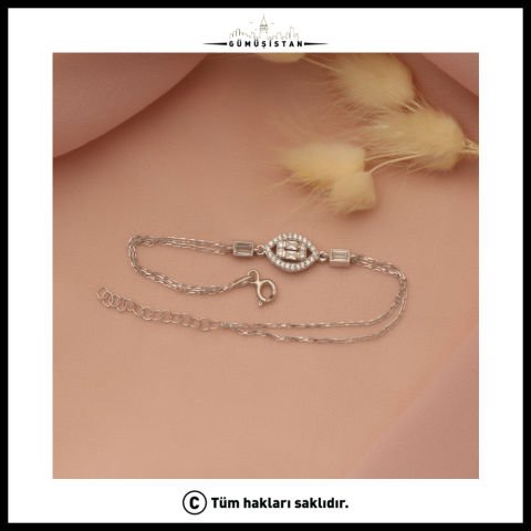 925 Ayar Gümüş Oval Baget Bileklik