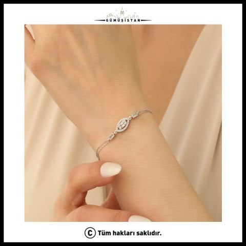 925 Ayar Gümüş Oval Baget Bileklik