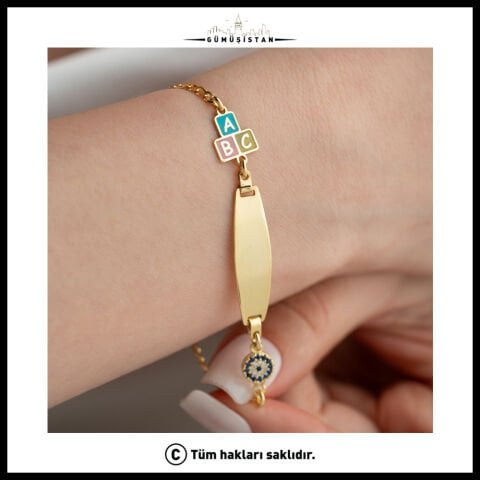 925 Ayar Gümüş Minik Harf Masalı Bilekliği