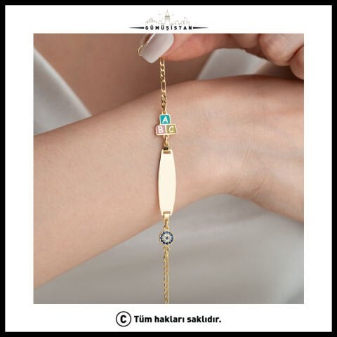 925 Ayar Gümüş Minik Harf Masalı Bilekliği