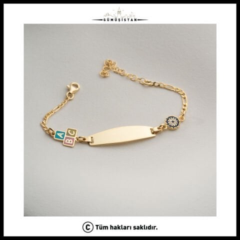 925 Ayar Gümüş Minik Harf Masalı Bilekliği