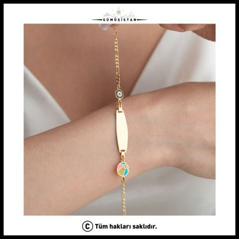 925 Ayar Gümüş Minik Balonlu Bileklik