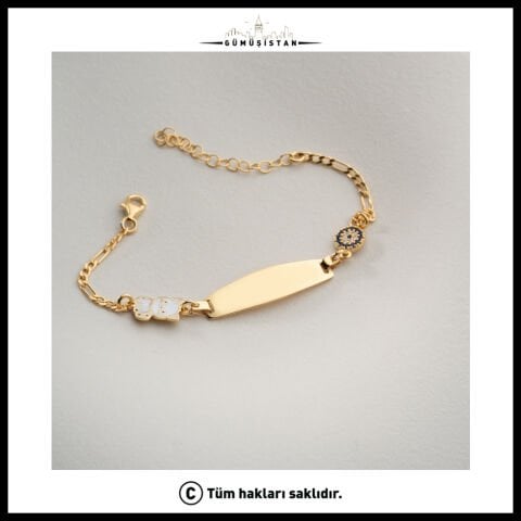 925 Ayar Gümüş Nazar Boncuklu Kedi Figürlü Bileklik