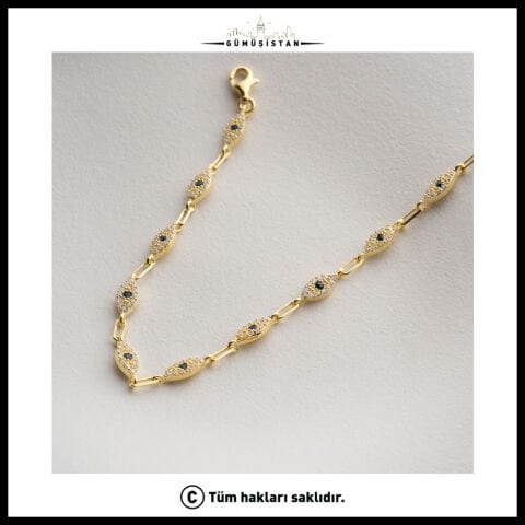 925 Ayar Gümüş Göz Nazarlı Bileklik