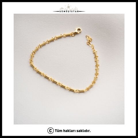 925 Ayar Gümüş Dikenli Tel Bileklik