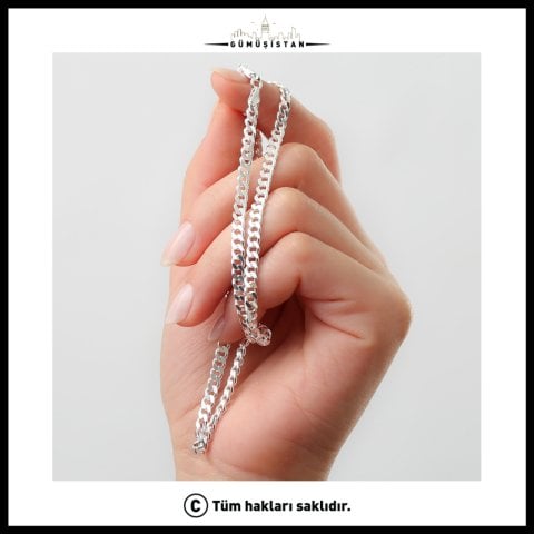 925 Ayar Gümüş Gurmet Zincir Kolye
