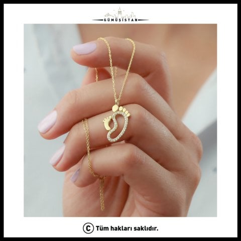 925 Ayar Gümüş Ayakizi Kolye