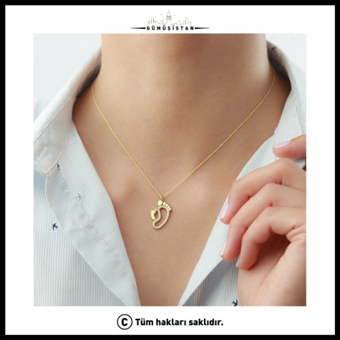 925 Ayar Gümüş Ayakizi Kolye