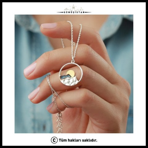 925 Ayar Gümüş Manzara Kolye