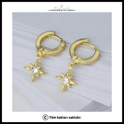 925 Ayar Gümüş Yıldız Küpe