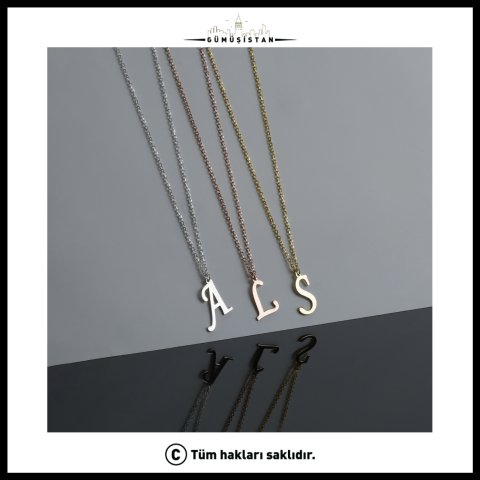 Kişiye Özel Tek Harf Kolye – Büyük Baş Harfli Minimal Kolye