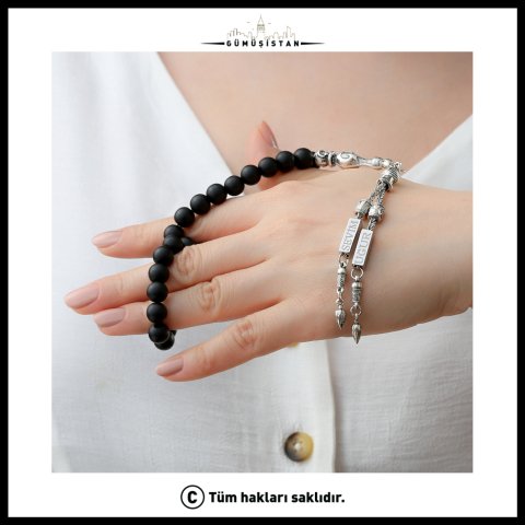 Kişiye Özel İsimli Tarihli Mat Onix Tesbih