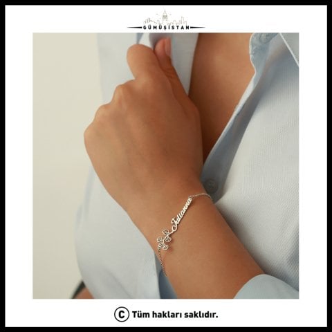 925 Ayar Gümüş Doğum Aylarına Özel Doğum Çiçeği Bileklik