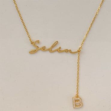 Kişiye Özel Ek Harfli Kolye - 925 Ayar Gümüş