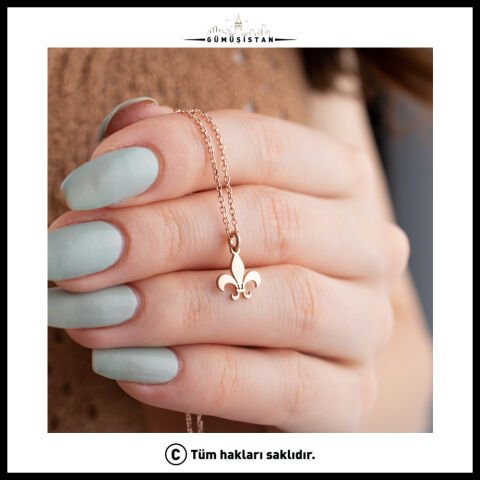 925 Ayar Gümüş Lale Yaşam Çiçekli Şans Kolyesi