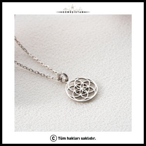 925 Ayar Gümüş Yaşam Çiçeği Kolye